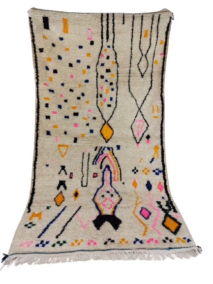 Tapis berbère marocain fait main 263 x 156 cm