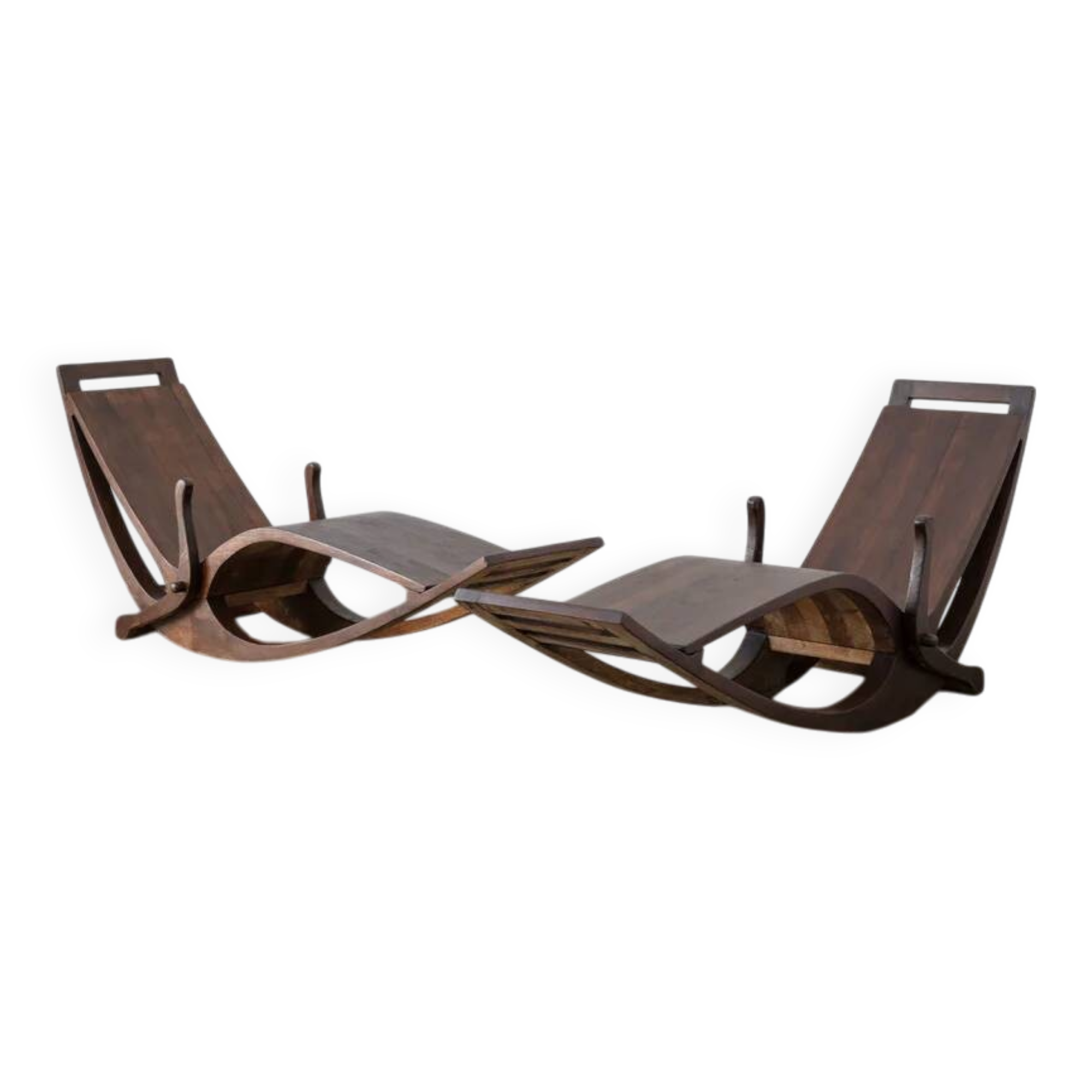 Modernist garden loungers
