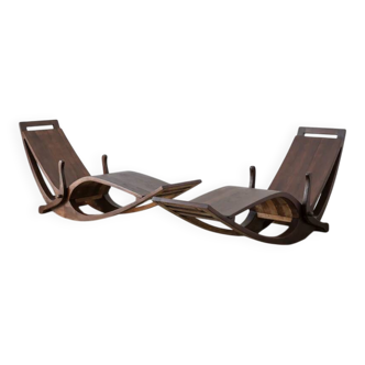 Modernist garden loungers