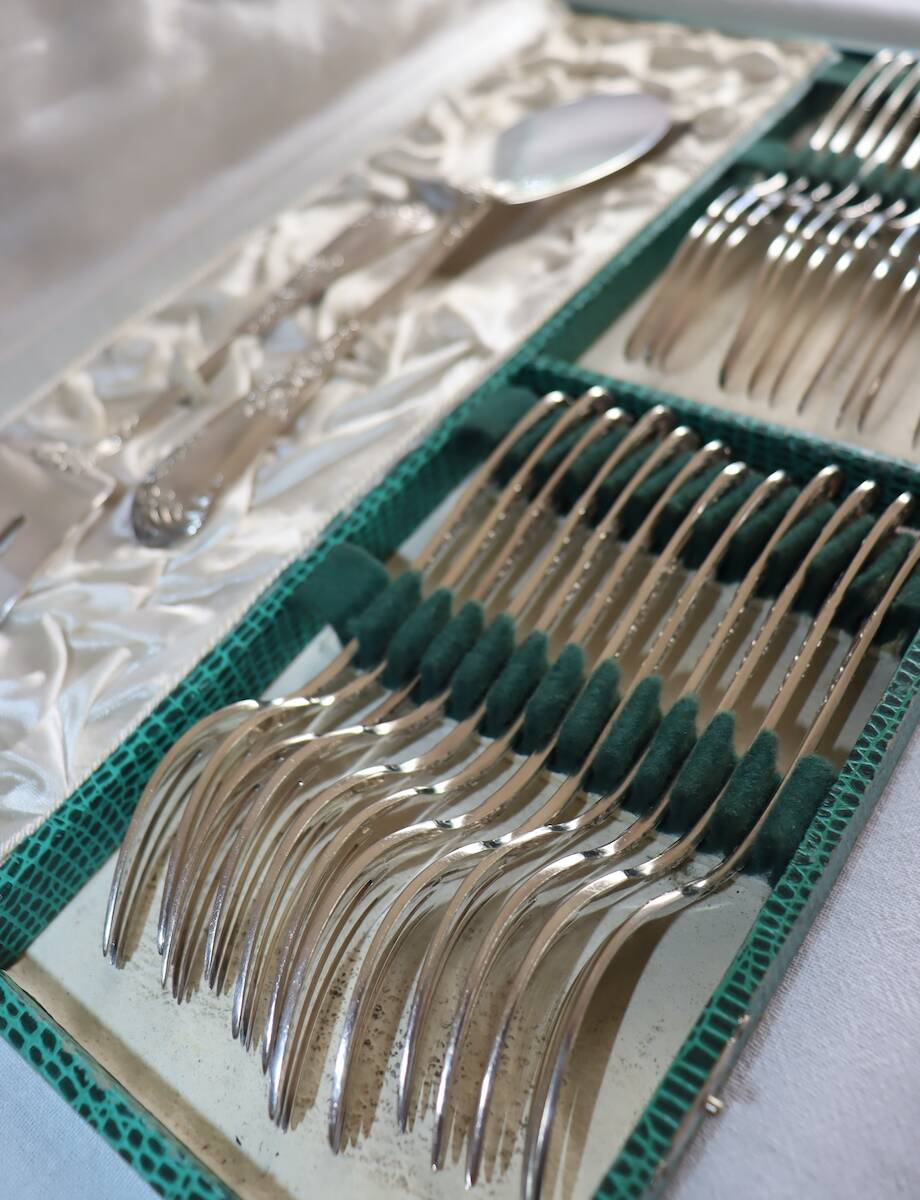 Silver-plated fish service by Ravinet d'Enfert