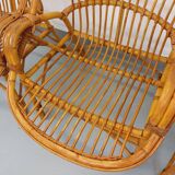 Set of 4 vintage rattan armchairs from the 60s