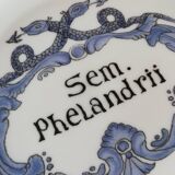 Tharaud Limoges Sem Phelandrii porcelain apothecary plate