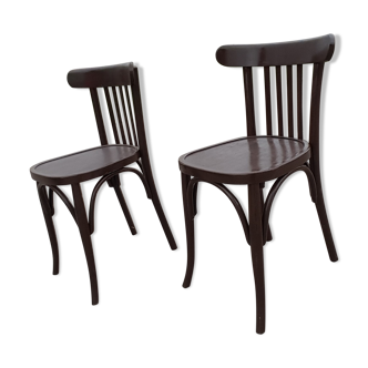 Paire de chaise de bistrot 1950
