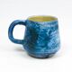 Jacques Blin Mug – Blue glazed earthenware with incised decoration of fantastic animals
