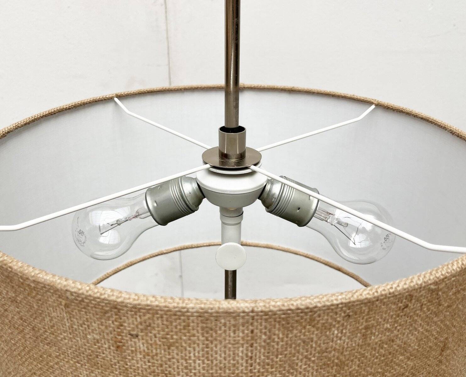 Minimalist German tripod floor lamp from the mid-century, 1960s.