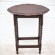 Table bois pieds tournés, table console bois, table ovale, sellette, porte-plante
