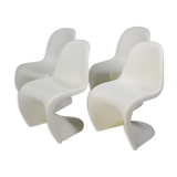 Set of 4 Panton chairs by Verner Panton for Vitra