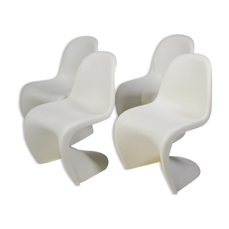 Set of 4 Panton chairs by Verner Panton for Vitra