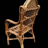 1950s Rattan Child's Armchair