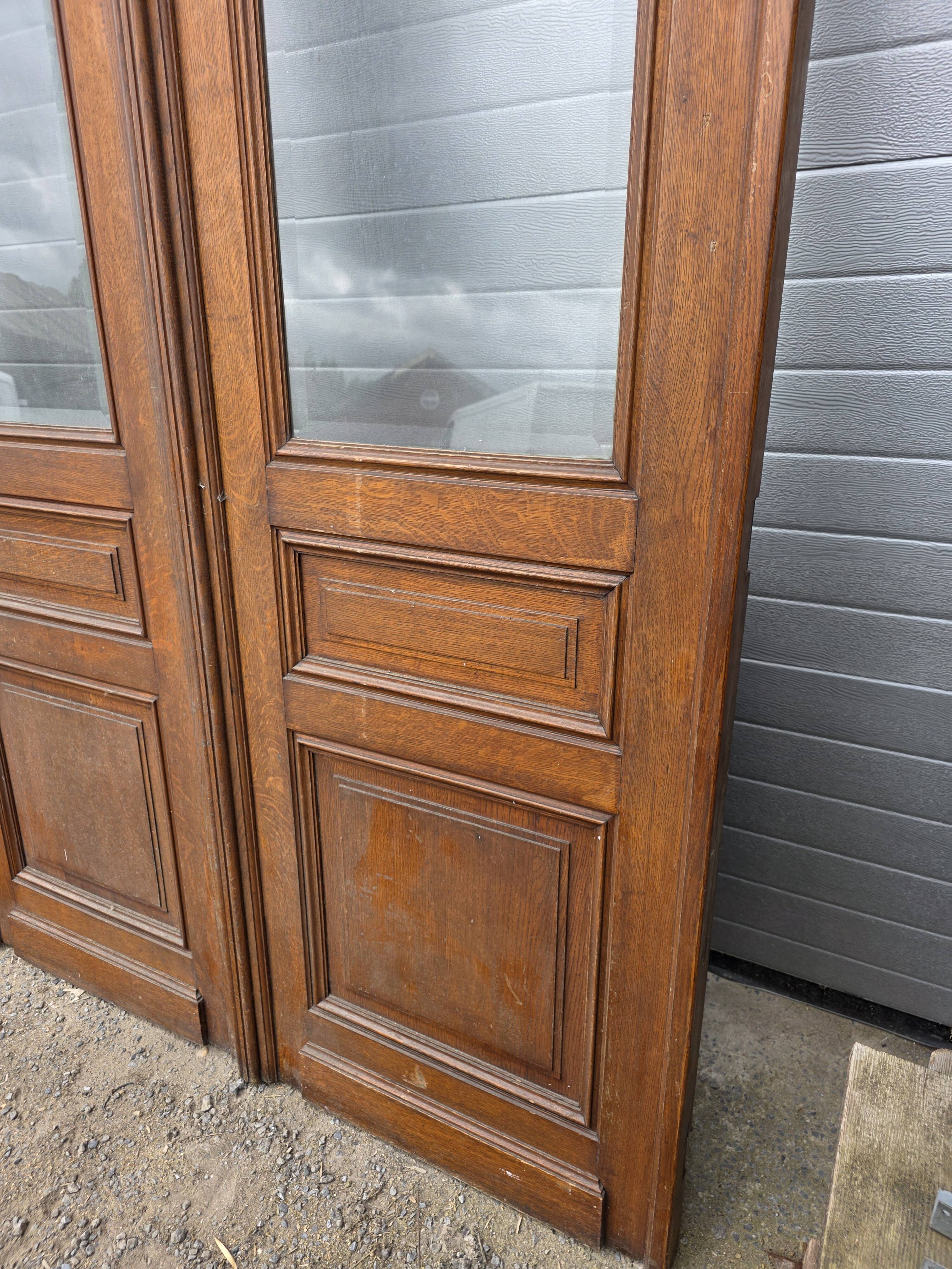 6 solid oak partition doors, 277cm in height (exceptional model)