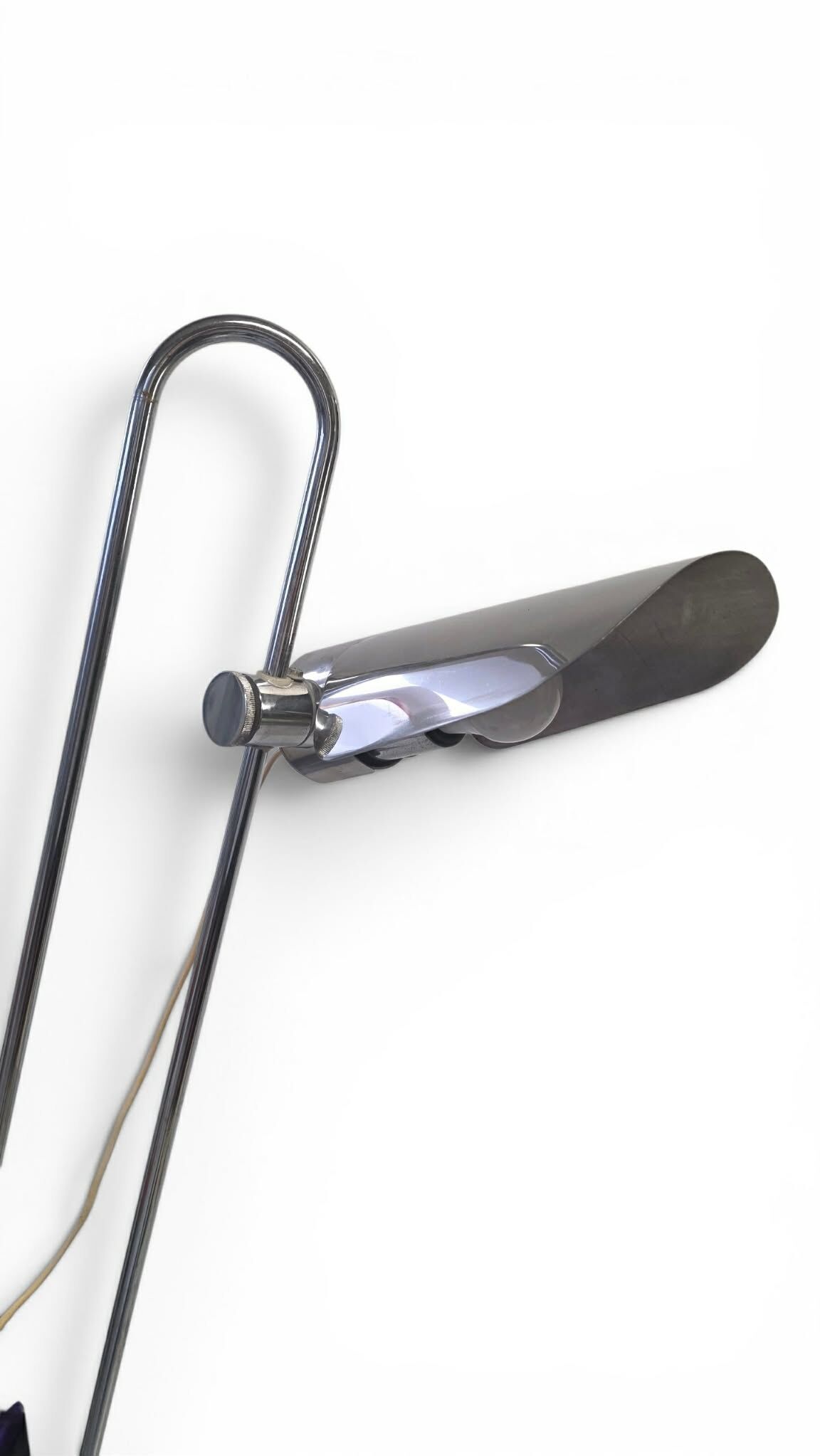 Italian chrome Space Age floor lamp attributed to Goffredo Reggiani.