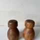 Vintage wooden salt and pepper shakers