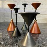 Set of 5 vintage diabolo candle holders