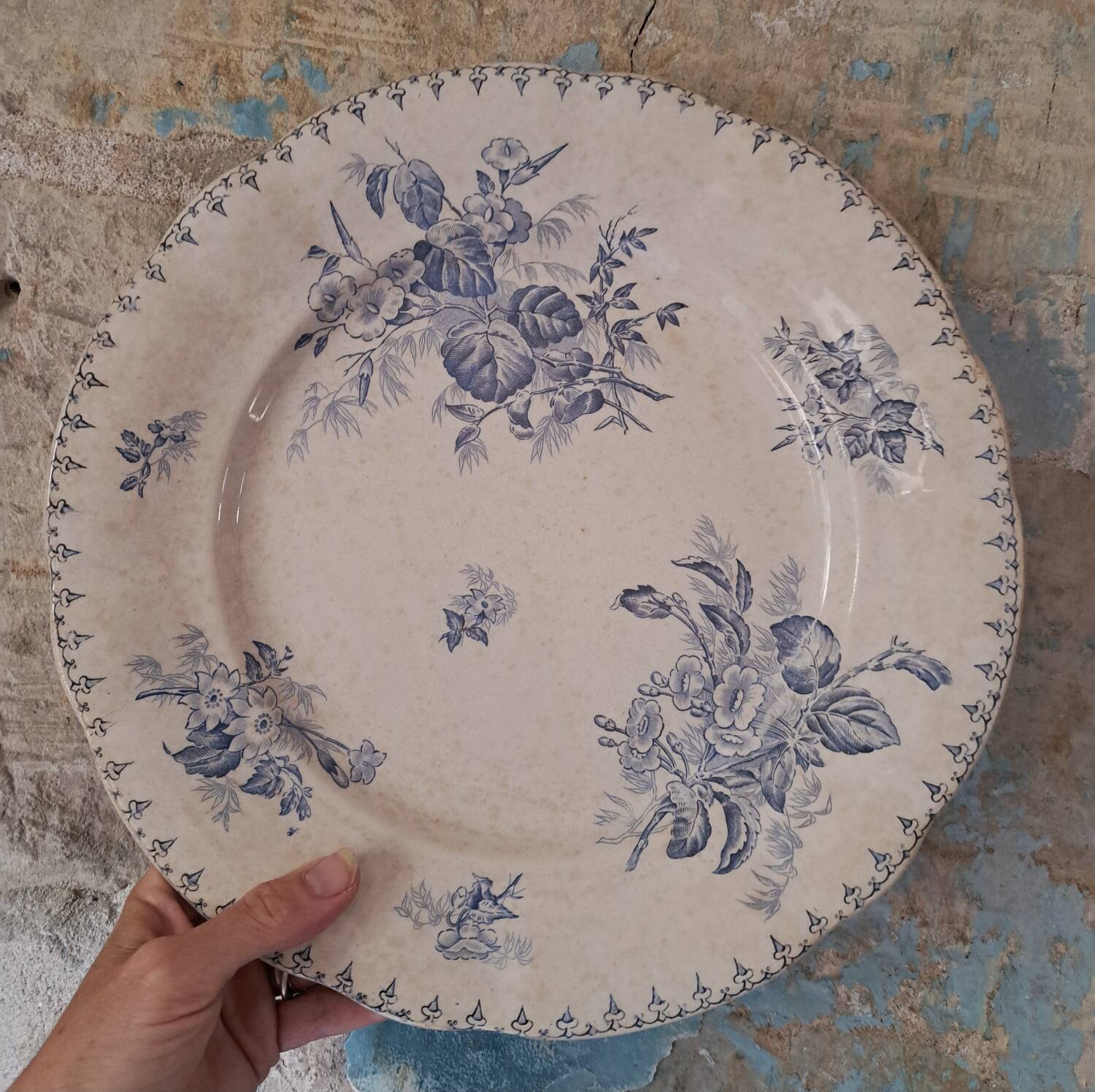 Large ironstone pattern platter