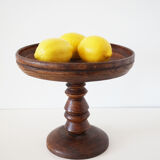 Vintage turned wooden fruit cup