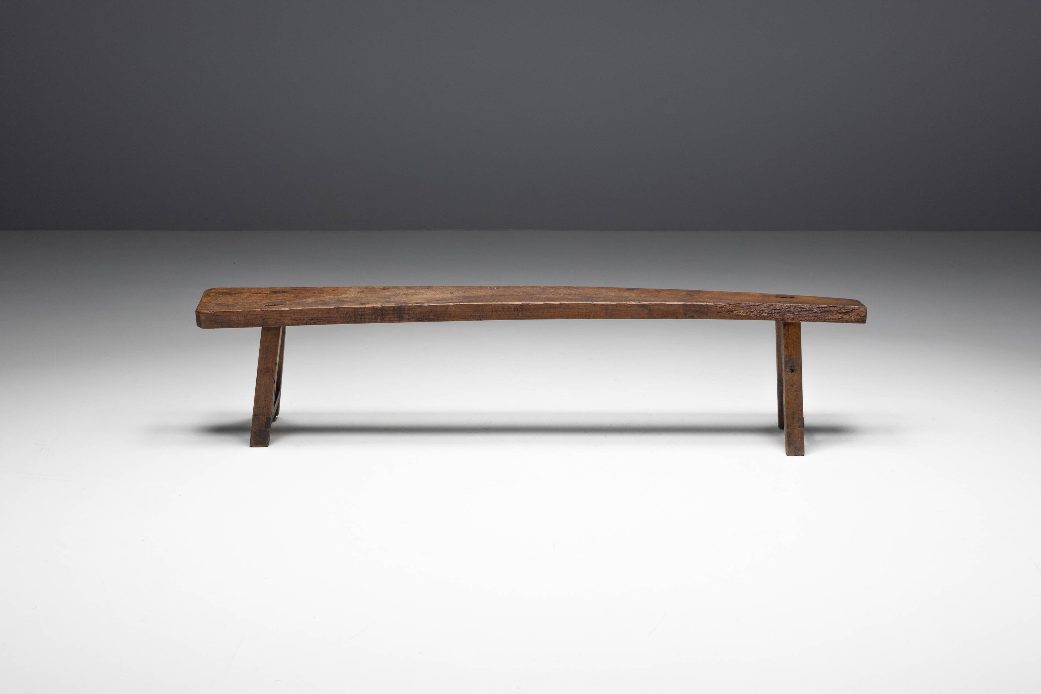 Brutalist Wabi Sabi Benches, France, 19th Century