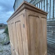 Parisian wardrobe / vintage wardrobe in raw wood