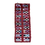 Colorful Boucherouite Moroccan rug - 93 x 245 cm