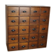 French fruitwood apothecary cabinet, ca 1950s