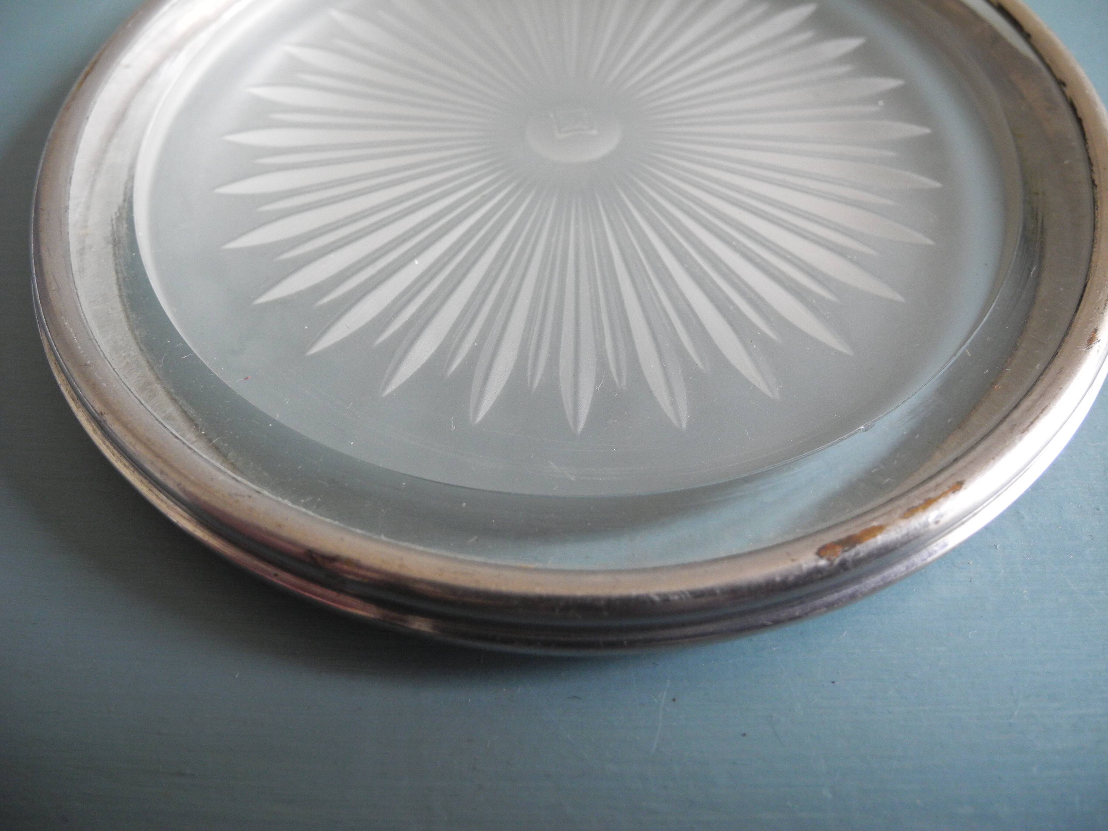 vintage bottle coaster Maure-Vieil glassware