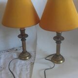 Paire de lampes de table en bronze