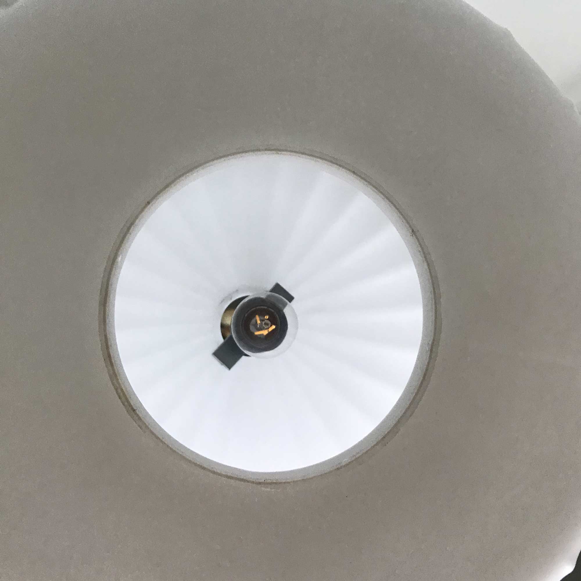 Hanging lamp opaline origami 1950