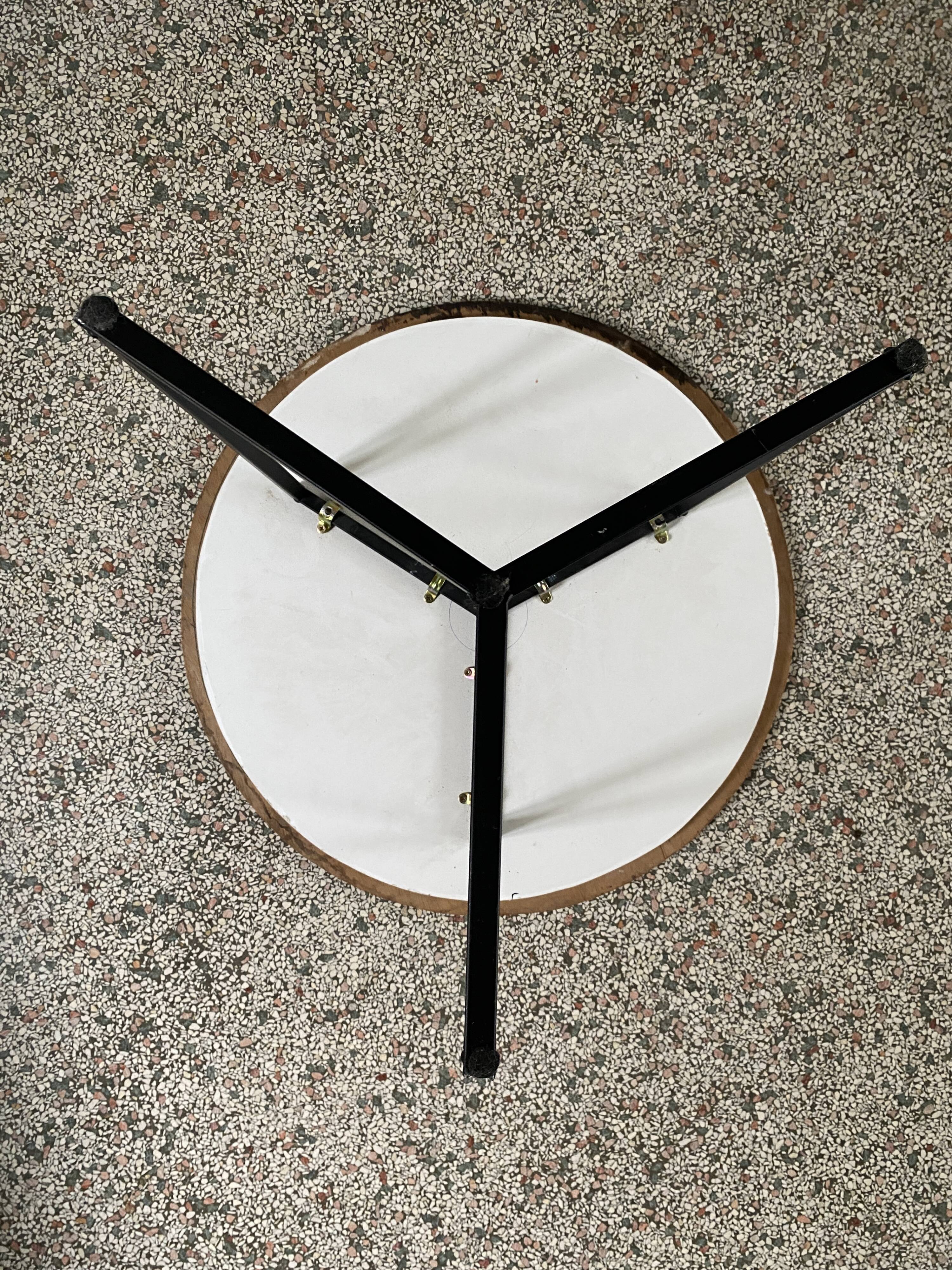 Side table, pedestal living room table, end table, round tray vintage Chinese decor