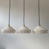 Lot 3 old glass suspensions from vintage clichy
