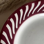 Ancienne assiette en faïence creil et montereau décor 522