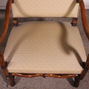 Louis XIV Style Armchairs in Sheep Bone in Walnut - 19th Century