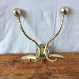 Vintage brass coat rack