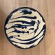 Assiette à désert en grès motif bleu