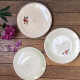 11 plates vintage 40s, floral pattern