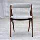 Années 1960, design danois par Th.Harlev, modèle 205, ensemble de 4 chaises rembourrées