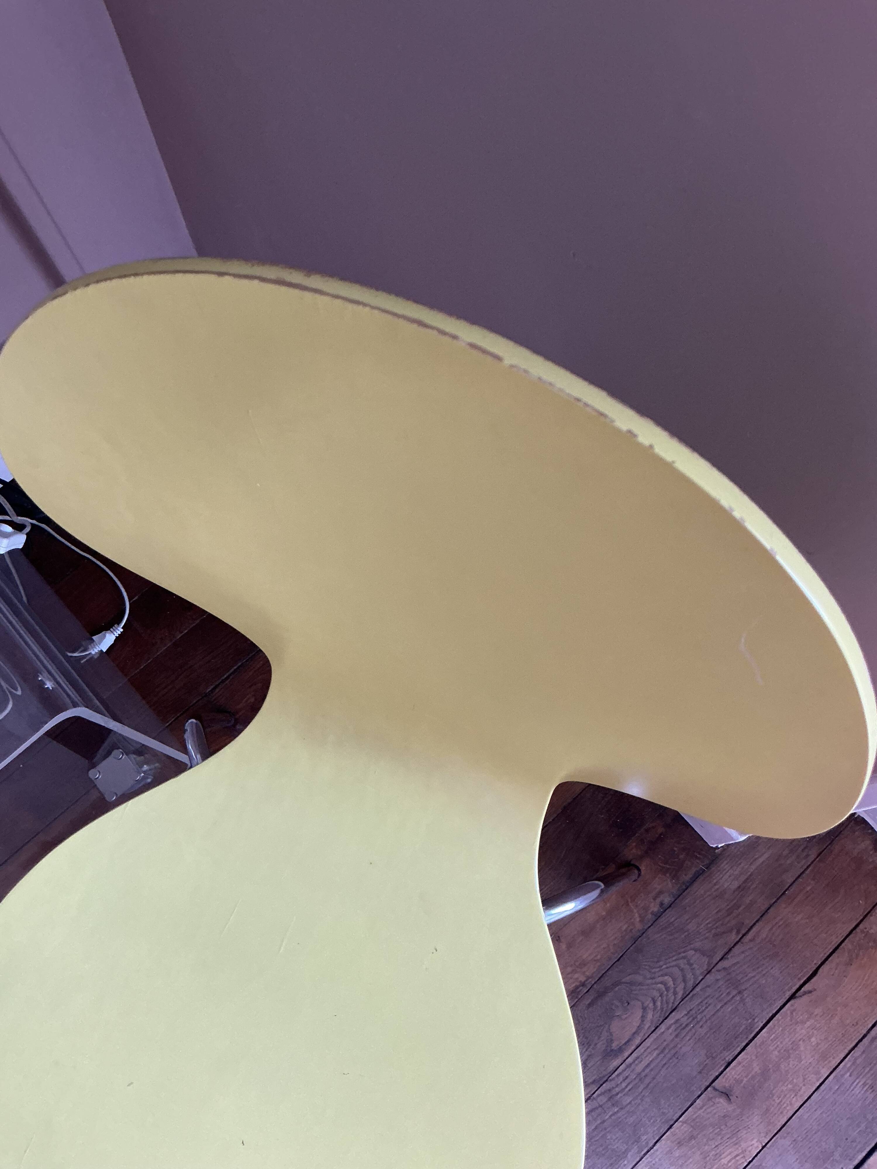 Set of 2 Rondo Danerka chairs - curved wood in yellow and lime green.