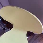 Set of 2 Rondo Danerka chairs - curved wood in yellow and lime green.