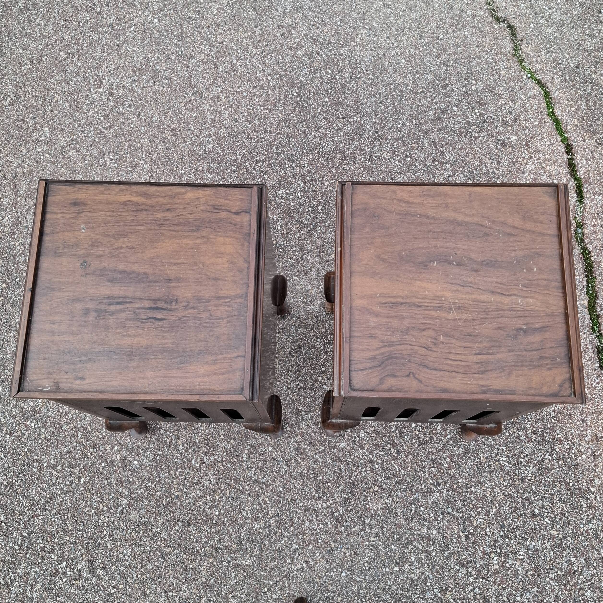 Set of 2 antique bedside tables