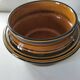 Vintage Luwasa cache-pot in brown caramel and black, ceramic, 1975