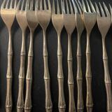 Ensemble de 140 pièces service bambou laiton doré