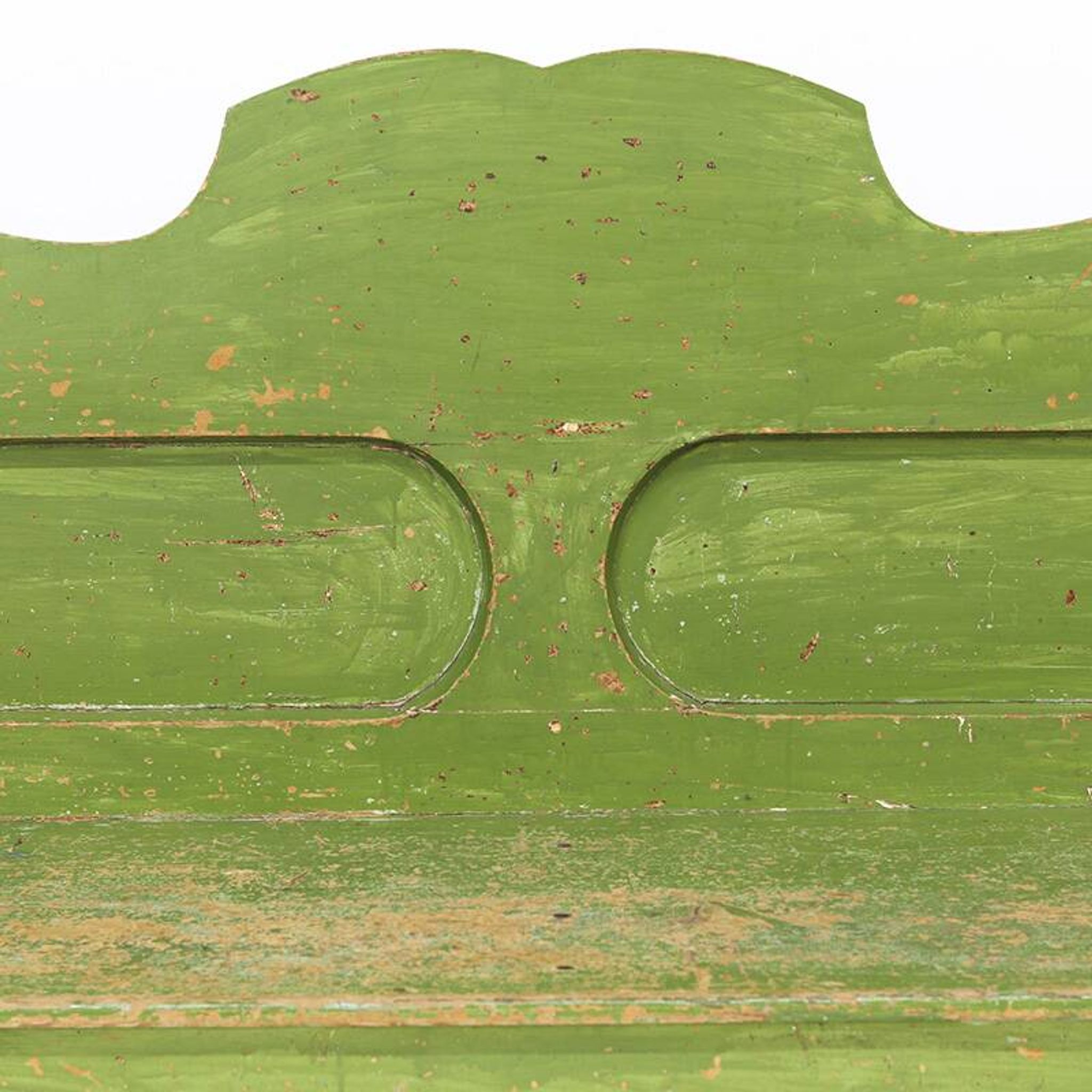 Painted Rustic Farmhouse Folk Art Wooden Bench