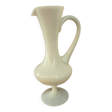 Vintage white opaline amphora vase