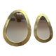 2 brass mirrors