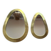 2 brass mirrors