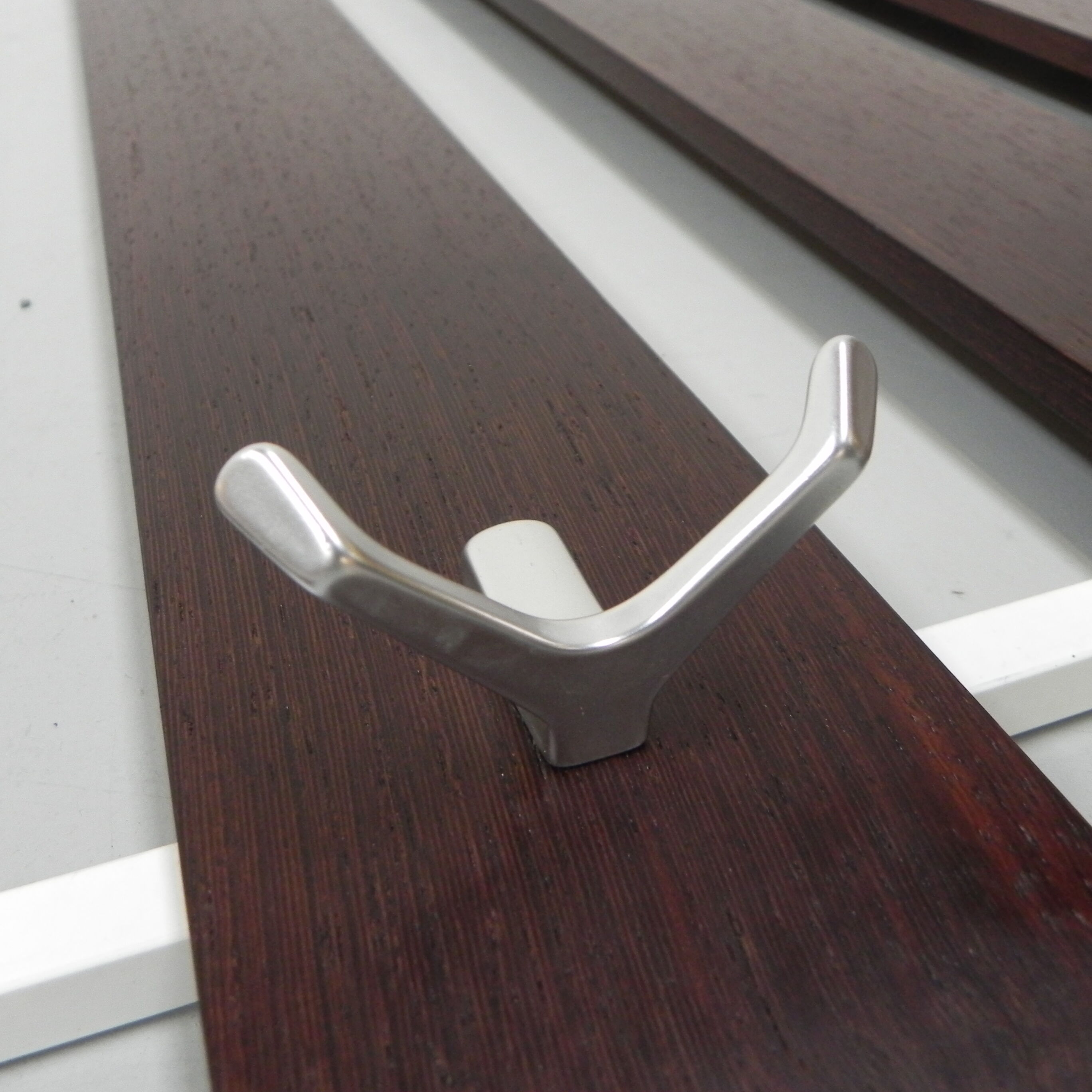 Vintage wall coat rack with 8 hooks and hat shelf