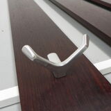 Vintage wall coat rack with 8 hooks and hat shelf