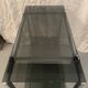 Vintage chrome and smoked grey glass trolley / dessert table circa 1970.