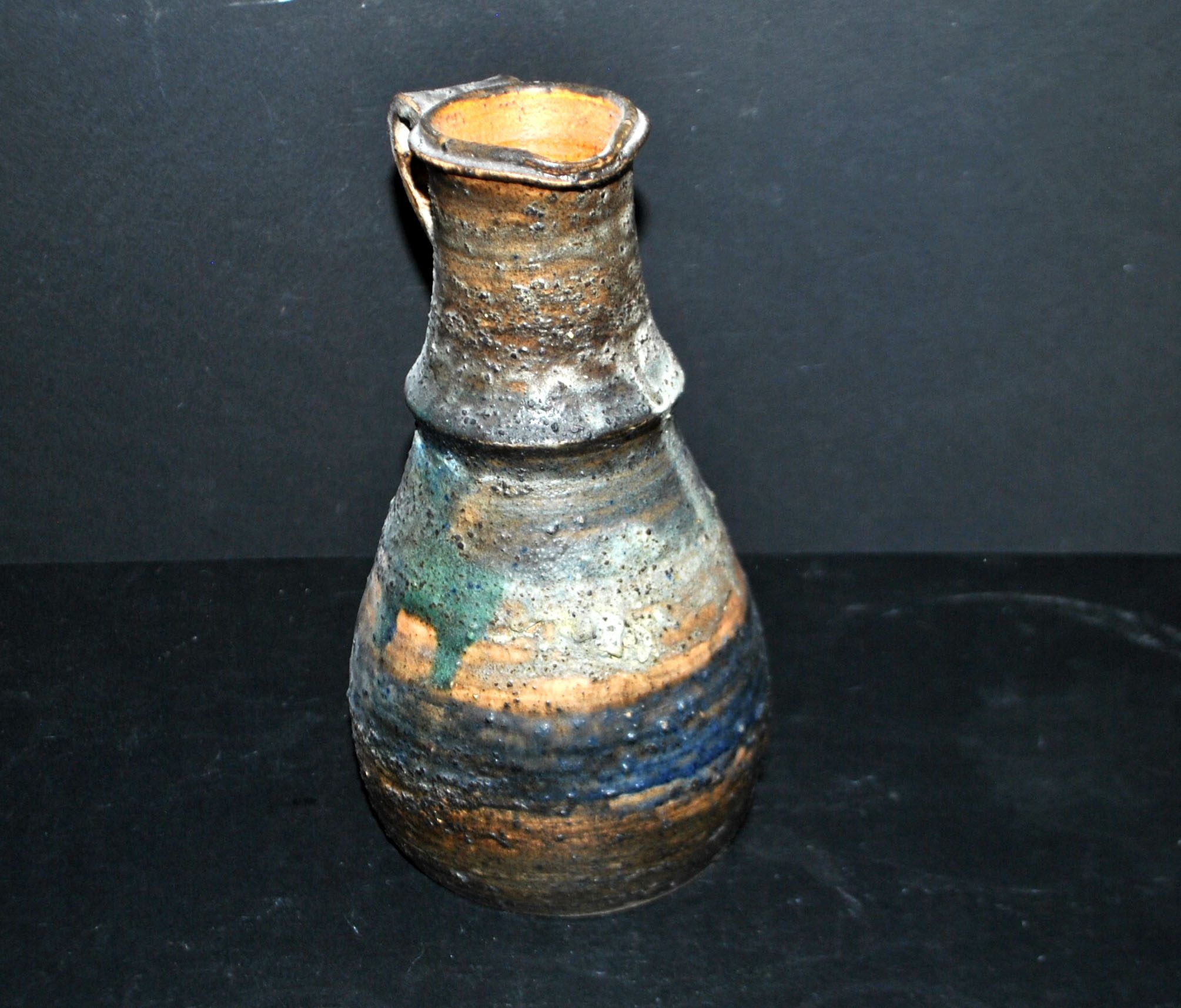Claire BERGER Vintage 1970 Ceramic Pitcher – Stoneware from Puisaye La Borne