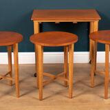 Retro 1960s Poul Hundevad Teak Nest of Three Coffee Nesting Tables