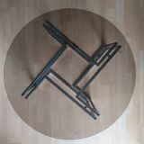 Chrome coffee table and smoked glass