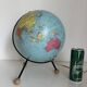 Vintage globe 1962 terrestrial world map glass tripod Taride - 32 cm